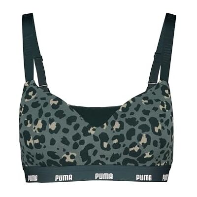 PUMA Dames Bedrukt Gewatteerde Top 1P, Green Combo, S PUMA Dames Bedrukt Gewatteerde Top 1P, Green Combo, S