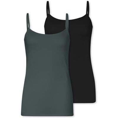 Schiesser Modal Essentials Onderhemd voor dames, 2 stuks, Gesorteerd 7_183710, 46 Schiesser Modal Essentials Onderhemd voor dames, 2 stuks, Gesorteerd 7_183710, 46