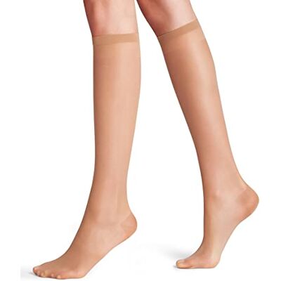 FALKE Dames Kniekousen Vitalize 20 DEN W Kh sheer met compressie 1 paar, Huidskleur Powder 4069, 39-42 FALKE Dames Kniekousen Vitalize 20 DEN W Kh sheer met compressie 1 paar, Huidskleur Powder 4069, 39-42