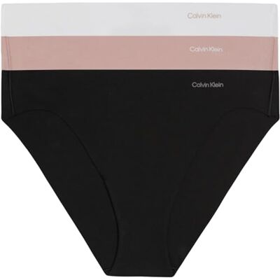 Calvin Dames 3-pack bikini (Mid-Rise), zwart/wit/ingetogen, 3XL, Zwart/Wit/Ingetogen, 3XL Calvin Dames 3-pack bikini (Mid-Rise), zwart/wit/ingetogen, 3XL, Zwart/Wit/Ingetogen, 3XL