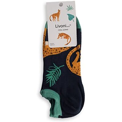 Livoni Cool Leopard sokken, laag, 35-38, meerkleurig, S, Meerkleurig, S Livoni Cool Leopard sokken, laag, 35-38, meerkleurig, S, Meerkleurig, S