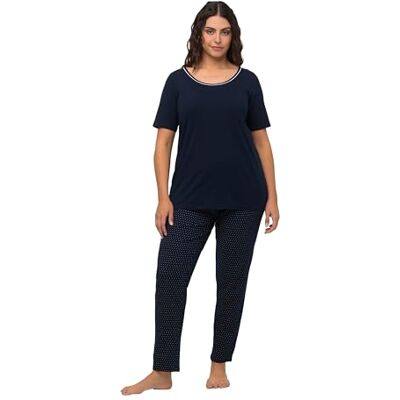 Ulla Popken Pyjama, Stippen dames Pyjamaset Ulla Popken Pyjama, Stippen dames Pyjamaset