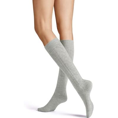 Hudson Unbekannt 015377 Winter PLAIT Sokken, gebreid, 3942, zilver, grijs, warm en zacht, vlechtpatroon, drukvrije comfortabele tailleband, plat, met de hand afgehechte teennaad, 39-42 EU Hudson Unbekannt 015377 Winter PLAIT Sokken, gebreid, 3942, zilver, grijs, warm en zacht, vlechtpatroon, drukvrije comfortabele tailleband, plat, met de hand afgehechte teennaad, 39-42 EU