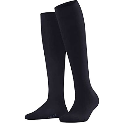 FALKE Dames Kniekousen Family W Kh katoen lang eenkleurig 1 paar, Blauw Dark Navy 6379, 39-42 FALKE Dames Kniekousen Family W Kh katoen lang eenkleurig 1 paar, Blauw Dark Navy 6379, 39-42