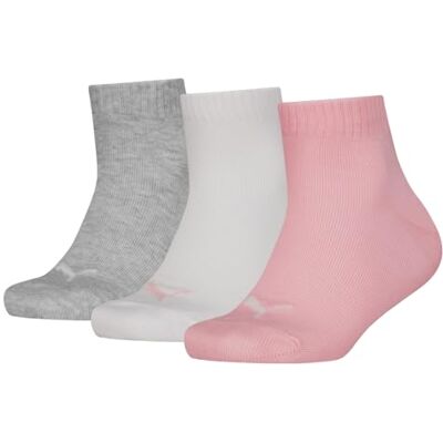 PUMA Sokken (3-pack) voor kinderen en jongens, Rose Water Nieuw, 27-30 PUMA Sokken (3-pack) voor kinderen en jongens, Rose Water Nieuw, 27-30