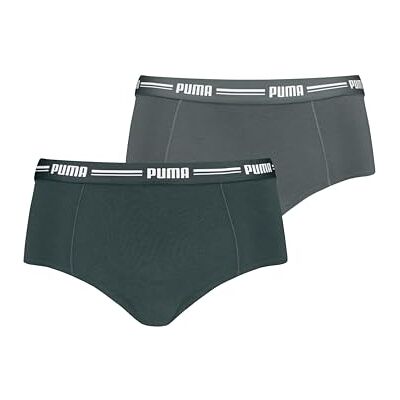 PUMA Dames Mini Short 2P Pack, groen terrein, S PUMA Dames Mini Short 2P Pack, groen terrein, S