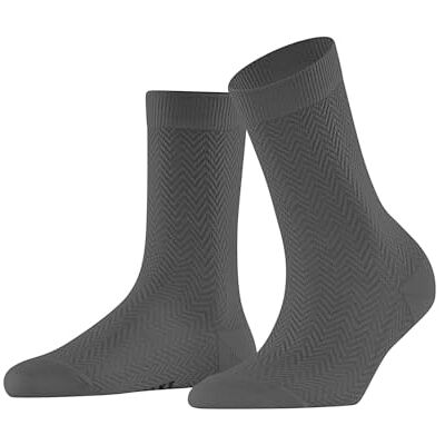 FALKE Dames Sokken Fable Estate W So wol eenkleurig 1 paar, Grijs Flanell 3210, 35-38 FALKE Dames Sokken Fable Estate W So wol eenkleurig 1 paar, Grijs Flanell 3210, 35-38