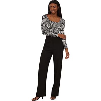 NA-KD Vierkante hals korset mesh top, zwart zebra, XX-Large NA-KD Vierkante hals korset mesh top, zwart zebra, XX-Large
