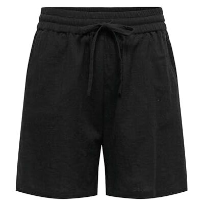 ONLY Damesshorts met elastische tailleband en ceintuur, zwart, XS ONLY Damesshorts met elastische tailleband en ceintuur, zwart, XS