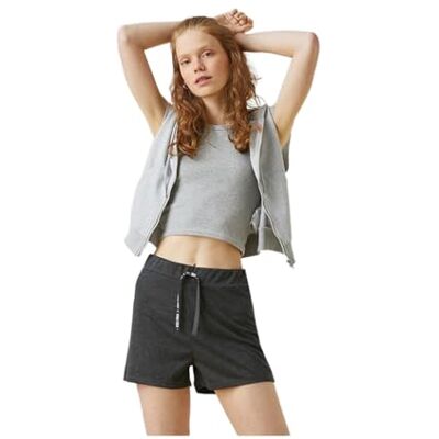 Koton Dames Katoen Mini Short, Antraciet (045), XL Koton Dames Katoen Mini Short, Antraciet (045), XL