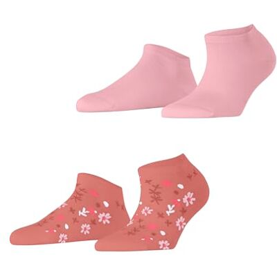 ESPRIT Dames Korte sokken Spring Flowers Multipack W Sn katoen kort gedessineerd 2 paar, Roze Rose Mix 0070, 35-38 ESPRIT Dames Korte sokken Spring Flowers Multipack W Sn katoen kort gedessineerd 2 paar, Roze Rose Mix 0070, 35-38
