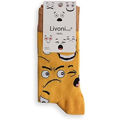 Livoni faces regular-sokken 35-38, meerkleurig, S, Meerkleurig, S Livoni faces regular-sokken 35-38, meerkleurig, S, Meerkleurig, S