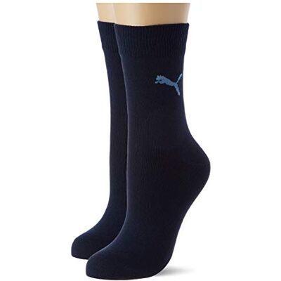 PUMA Unisex Kids Clssc Sokken (2 stuks), Donkerblauw, 42 PUMA Unisex Kids Clssc Sokken (2 stuks), Donkerblauw, 42