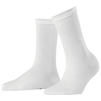 FALKE Dames Sokken Bold Dot W So katoen eenkleurig 1 paar, Wit White 2000, 35-38 FALKE Dames Sokken Bold Dot W So katoen eenkleurig 1 paar, Wit White 2000, 35-38