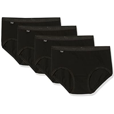 Sloggi Women's Basic+ Midi 4P Briefs, BLACK, 44 Sloggi Women's Basic+ Midi 4P Briefs, BLACK, 44