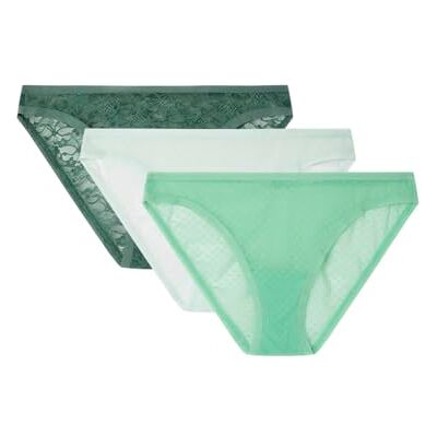 women'secret Pack Classic Packs My Everday Colors ondergoed 3 voor dames, Groen, L women'secret Pack Classic Packs My Everday Colors ondergoed 3 voor dames, Groen, L
