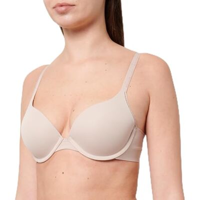 Tommy Hilfiger Dames Plunge Push Up UW0UW05211, Push-Up, Beige, 70C, Beige (Evenwichtig Beige), C Tommy Hilfiger Dames Plunge Push Up UW0UW05211, Push-Up, Beige, 70C, Beige (Evenwichtig Beige), C