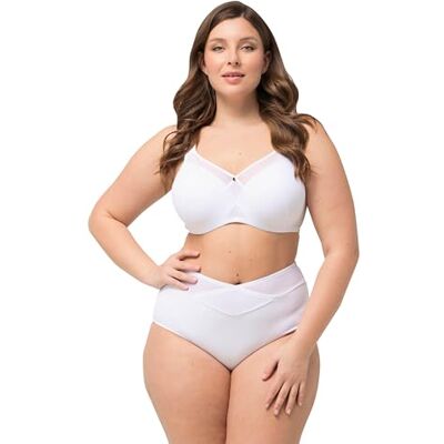 Ulla Popken Dames grote maten grote maten plus size shaping-maxislip, brede mesh tailleband, hoge taille, sneeuwwit, 50-52 Grote maten Ulla Popken Dames grote maten grote maten plus size shaping-maxislip, brede mesh tailleband, hoge taille, sneeuwwit, 50-52 Grote maten