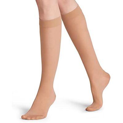 FALKE Dames Kniekousen Energize 30 DEN W Kh sheer met compressie 1 paar, Huidskleur Cocoon 4059, 39-40 FALKE Dames Kniekousen Energize 30 DEN W Kh sheer met compressie 1 paar, Huidskleur Cocoon 4059, 39-40