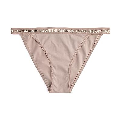 Koton Braziliaans slipje met slogan voor dames, Grijs(042), L Koton Braziliaans slipje met slogan voor dames, Grijs(042), L