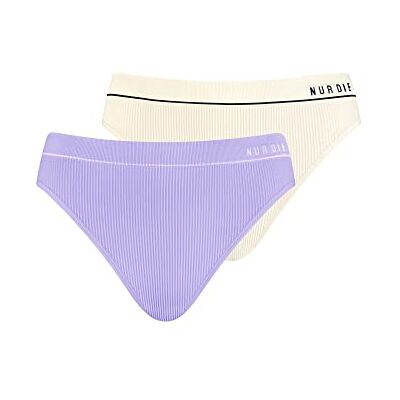 Nur Die Retro Slip 2-pack meerkleurig sportieve onderbroeken dames, Offwhite/sering Nur Die Retro Slip 2-pack meerkleurig sportieve onderbroeken dames, Offwhite/sering