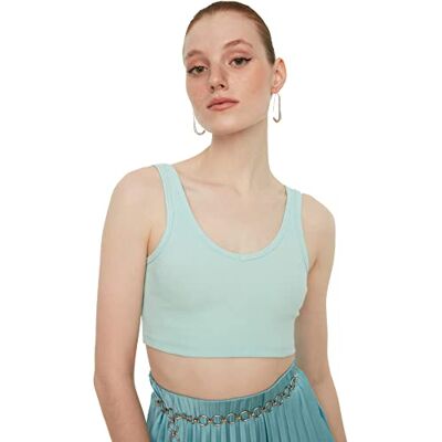 Trendyol V-hals Crop Gebreide Bustier dames Bustier. Ja Trendyol V-hals Crop Gebreide Bustier dames Bustier. Ja