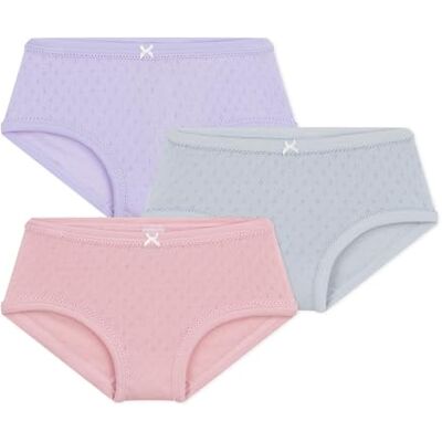 Petit Bateau Kinderonderbroek van katoen, opengewerkt met hoge taille, Meerkleurig, XXS Petit Bateau Kinderonderbroek van katoen, opengewerkt met hoge taille, Meerkleurig, XXS