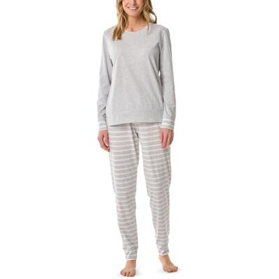 Schiesser Damen Schlafanzug lang Set mit Bündchen weiche Baumwolle Nightwear Schiesser Damen Schlafanzug lang Set mit Bündchen weiche Baumwolle Nightwear