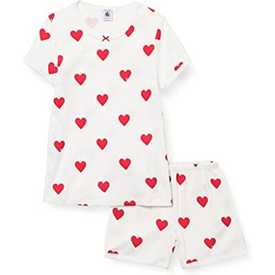 Petit Bateau pajama dames set, Wit/Rood, 12 Jaren Petit Bateau pajama dames set, Wit/Rood, 12 Jaren