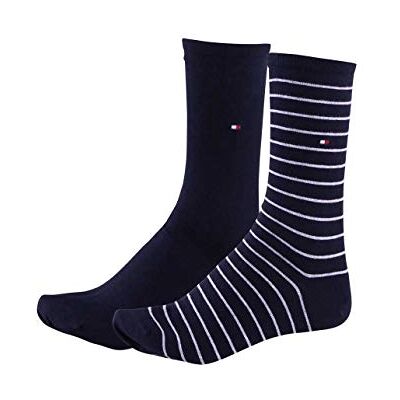 Tommy Hilfiger Small Stripe Damessokken Midnight Blue 39/42, blauw, 39-42 EU Tommy Hilfiger Small Stripe Damessokken Midnight Blue 39/42, blauw, 39-42 EU
