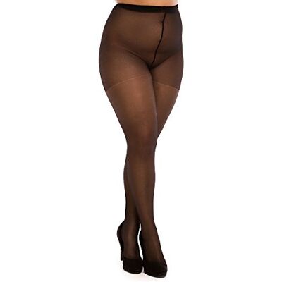BIGGI BIG Grote maten panty 20 DEN satijnlook-zwart-52-54 (3XL) BIGGI BIG Grote maten panty 20 DEN satijnlook-zwart-52-54 (3XL)