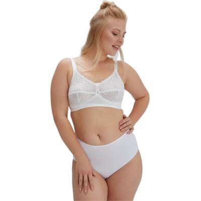Dagi Dames Cupless Non-Wired Minimiser BH, ecru, 85E Dagi Dames Cupless Non-Wired Minimiser BH, ecru, 85E