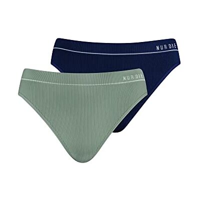 Nur Die Retro Slip 2-pack meerkleurig sportieve onderbroeken dames, marine/kaki, 40/42 NL Nur Die Retro Slip 2-pack meerkleurig sportieve onderbroeken dames, marine/kaki, 40/42 NL