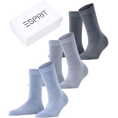 ESPRIT Vrouwen Solid Mix 3-Pack Sokken ademend biologisch Katoen Lyocell Versterkte damessokken huidvriendelijk slijtvast enkelkleurig voor zakelijk alledaags multipack Multipack 3 Paren ESPRIT Vrouwen Solid Mix 3-Pack Sokken ademend biologisch Katoen Lyocell Versterkte damessokken huidvriendelijk slijtvast enkelkleurig voor zakelijk alledaags multipack Multipack 3 Paren