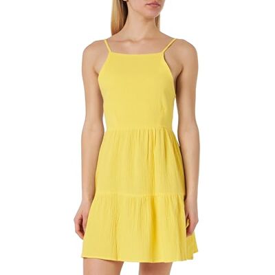 threezy Dames Mini Slipdress 19323087-TH01, GEEL, M, Mini slipdress, M threezy Dames Mini Slipdress 19323087-TH01, GEEL, M, Mini slipdress, M
