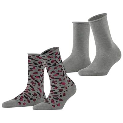 ESPRIT Dames Sokken Art Pattern Multipack W So katoen gedessineerd 2 paar, Grijs Light Grey 3400, 35-38 ESPRIT Dames Sokken Art Pattern Multipack W So katoen gedessineerd 2 paar, Grijs Light Grey 3400, 35-38