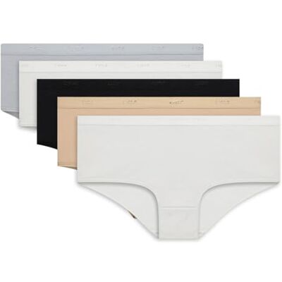 DIM Les Pockets Eco Boxershort voor dames, 6 stuks, meerkleurig (zwart/huid/wit/grijs/wit 5BM), 38 DIM Les Pockets Eco Boxershort voor dames, 6 stuks, meerkleurig (zwart/huid/wit/grijs/wit 5BM), 38