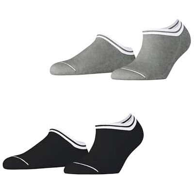 ESPRIT Dames Korte sokken Base Stripe Multipack W Sn katoen kort gedessineerd 2 paar, Veelkleurig Grey Navy Blue 0050, 35-38 ESPRIT Dames Korte sokken Base Stripe Multipack W Sn katoen kort gedessineerd 2 paar, Veelkleurig Grey Navy Blue 0050, 35-38