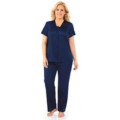 EXQUISITE FORM Dames Nachthemd, marineblauw, 3XL EXQUISITE FORM Dames Nachthemd, marineblauw, 3XL