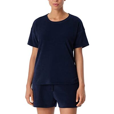 Schiesser dames shirt pyjama top, donkerblauw, XS Schiesser dames shirt pyjama top, donkerblauw, XS