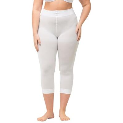 Ulla Popken Dames grote maten plus size kous capri, 80 den, ondoorzichtig 815580, sneeuwwit, 46/48 NL Ulla Popken Dames grote maten plus size kous capri, 80 den, ondoorzichtig 815580, sneeuwwit, 46/48 NL