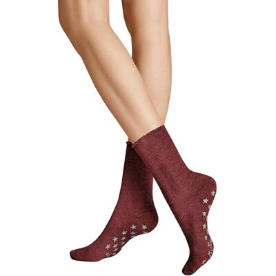 Hudson Unbekannt Dames Sok 015146 HOMEPADS, gebreid, 39/42, paars rood, volledig pluche, behaaglijk, zacht en warm, anti-slip print, antislip, comfortabel, feel-good tailleband, verwarmende sok, Hudson Unbekannt Dames Sok 015146 HOMEPADS, gebreid, 39/42, paars rood, volledig pluche, behaaglijk, zacht en warm, anti-slip print, antislip, comfortabel, feel-good tailleband, verwarmende sok,