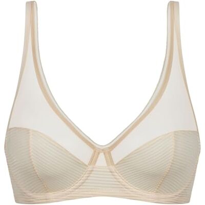 DIM x INES de La Fressange Full Cup beugelbeha, 1 x exclusieve collectie optimale grip elegante en geraffineerde stijl, Macadamia, 75E DIM x INES de La Fressange Full Cup beugelbeha, 1 x exclusieve collectie optimale grip elegante en geraffineerde stijl, Macadamia, 75E