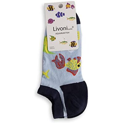 Livoni Aquariumbas, 35-38 sokken, meerkleurig, S, Meerkleurig, S Livoni Aquariumbas, 35-38 sokken, meerkleurig, S, Meerkleurig, S