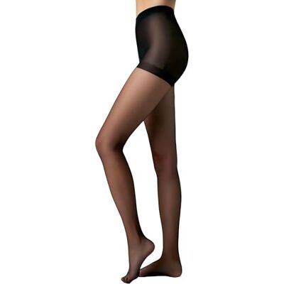 Conte elegant Panty Balance Push Up Effect Dameskousen 15DEN Buikmodellering, High Waist Butt Lift, Panty van Fijn Zacht Materiaal voor Vrouwen Zwart 2 Conte elegant Panty Balance Push Up Effect Dameskousen 15DEN Buikmodellering, High Waist Butt Lift, Panty van Fijn Zacht Materiaal voor Vrouwen Zwart 2