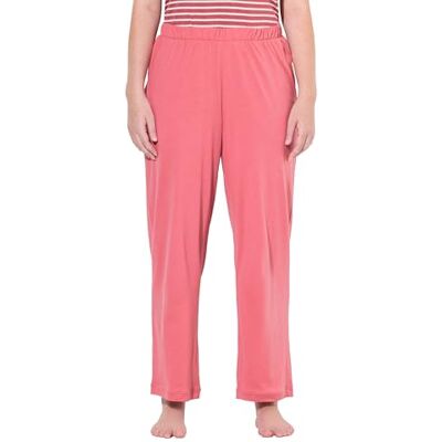 Ulla Popken Pyjamahose, Einfarbig, Gerades Bein dames Pyjama-broekje Ulla Popken Pyjamahose, Einfarbig, Gerades Bein dames Pyjama-broekje