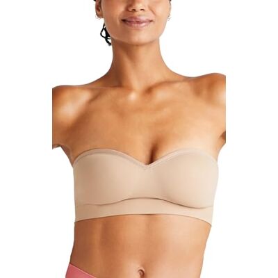 Yummie BY HEATHER THOMSON Vrouwen Peyton Ultralight Naadloze Strapless Convertible BH, Amandel, M Yummie BY HEATHER THOMSON Vrouwen Peyton Ultralight Naadloze Strapless Convertible BH, Amandel, M