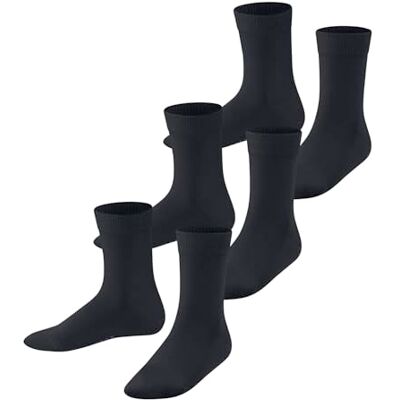FALKE Uniseks-kind Sokken Family Multipack K So katoen eenkleurig 3 paar, Blauw Dark Marine 6170, 35-38 FALKE Uniseks-kind Sokken Family Multipack K So katoen eenkleurig 3 paar, Blauw Dark Marine 6170, 35-38