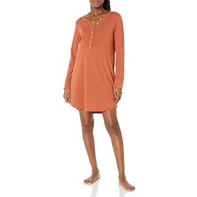 Amazon Essentials Verpleging Nachthemd voor dames, terracotta, klein Amazon Essentials Verpleging Nachthemd voor dames, terracotta, klein