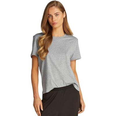 Calvin Dames CLASSIC 2 TEE 000QS7328E Slaap Top, Grijs (Grey Heather), XL, Grijs (Grey Heather), XL Calvin Dames CLASSIC 2 TEE 000QS7328E Slaap Top, Grijs (Grey Heather), XL, Grijs (Grey Heather), XL